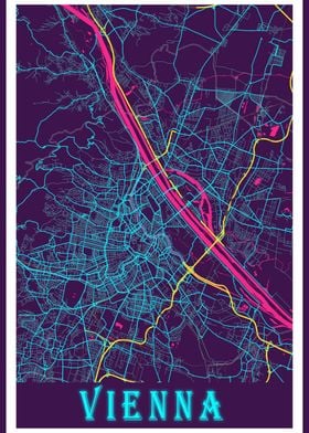 Vienna Map Neon