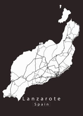 Lanzarote Island Map