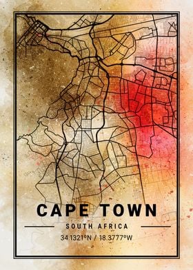 Cape Town Ara Watercolor M