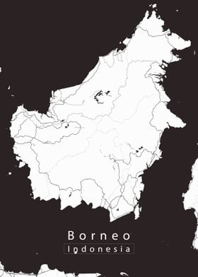 Borneo Island Map