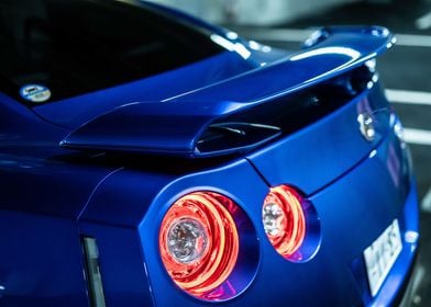 Blue Nissan GTR r35 2019