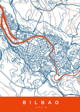 BILBAO Map SPAIN