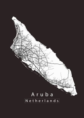 Aruba Island Map