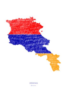 Armenia Yerevan Map Flag