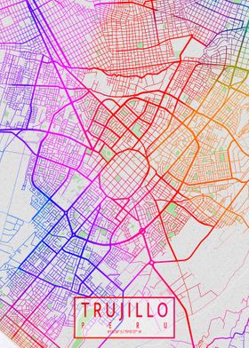 Trujillo City Map Colorful