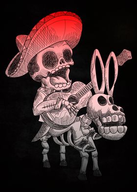 mexican skull mariachi