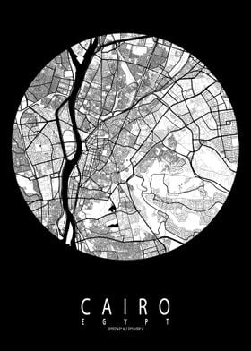 Cairo City Map Full Moon