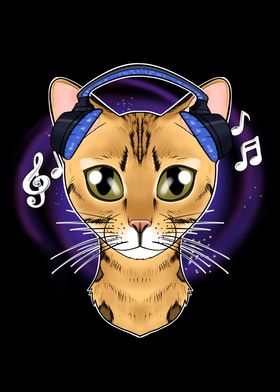 Cute Bengal Cat I Music