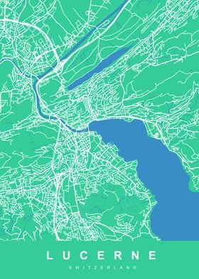 LUCERNE Map SWITZERLAND