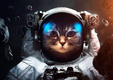 Space Cat Astronaut Travel