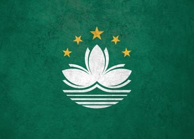 Flag of Macau on Wall