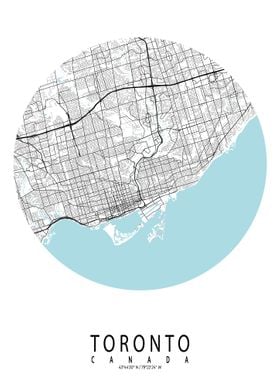 Toronto City Map Circle