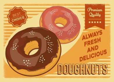 Donut VIntage Poster