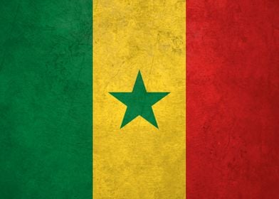 Flag of Senegal on Wall