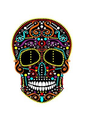 Skull vector background fo