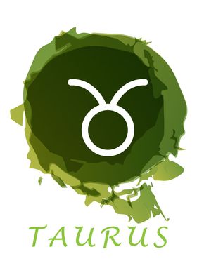 Taurus Watercolor Zodiac