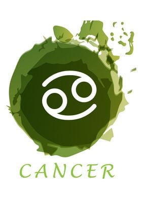 Watercolor Cancer Symbol