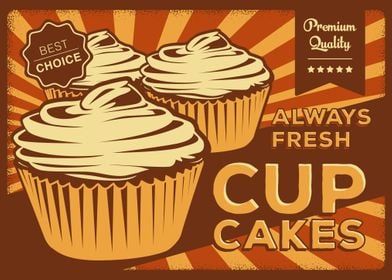 Cake VIntage Poster