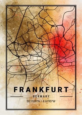 Frankfurt Ara Watercolor M