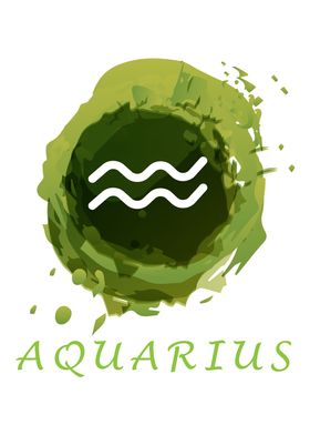 Aquarius Watercolor Design