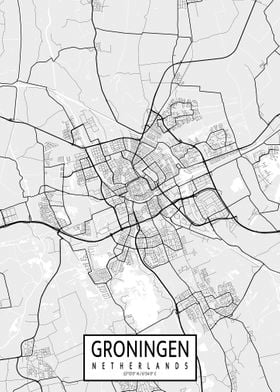 Groningen City Map Light