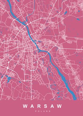 WARSAW Map POLAND