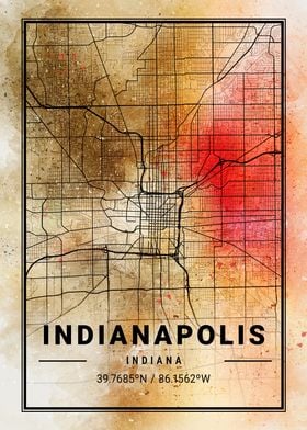 Indianapolis Ara Watercolo