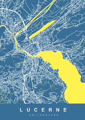 LUCERNE Map SWITZERLAND