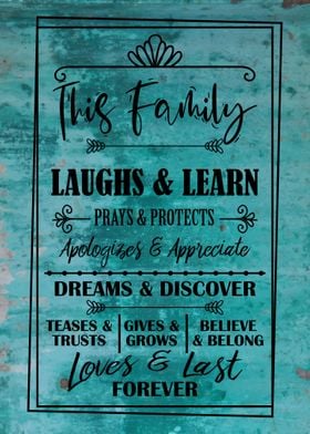 Family Rules Wall Decor