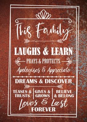 Family Rules Wall Decor