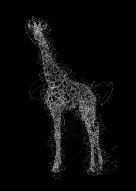 scribble animal giraffe