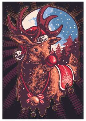 Christmas Deer Art