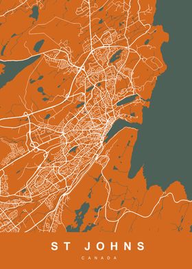 ST JOHNS Map CANADA