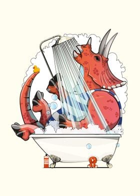 Dinosaur in the Bath