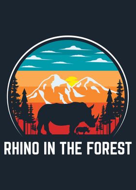Rhino In The Forest