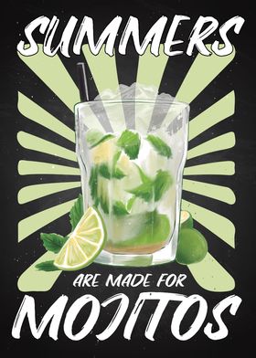 Vintage Mojito Summer Art