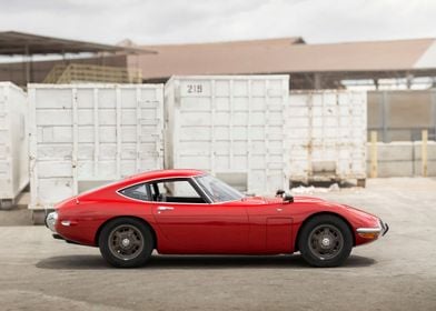 Red Toyota 2000GT supercar