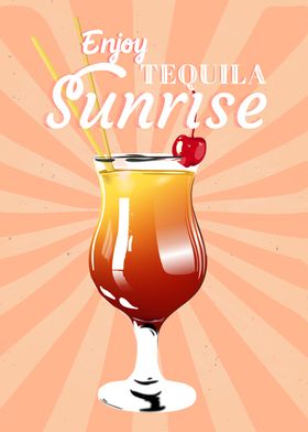 Vintage Tequila Sunrise