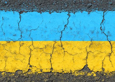 Broken Flag Of Ukraine