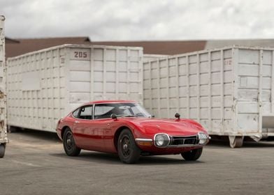 Red Toyota 2000GT supercar