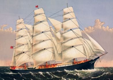 Currier Ives Clipper Ship