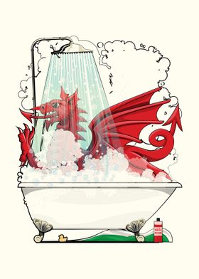 Welsh Dragon in the Bath