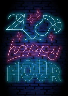 Vaporwave Neon Happy Hour