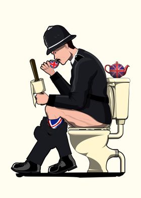 Britain Policeman Toilet