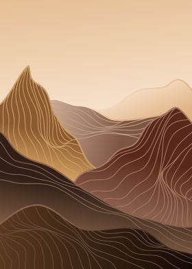 Abstract Mountain art