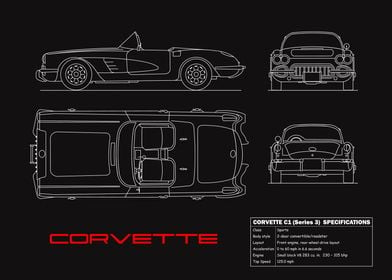 Corvette C1 Blueprint