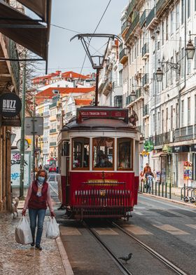 Street Tram in Lisbon