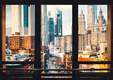 New York City Window View