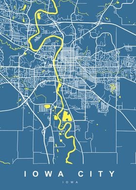 IOWA CITY Map IOWA