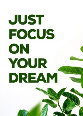 Natural Dream Quote Poster